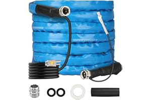 RVGUARD Heated Water Hose 25FT for RV, -20 ℉ Freeze Protection Heated Water Hose with Energy-Saving Thermostat, Lead and BPA Free for RV/Home/Garden