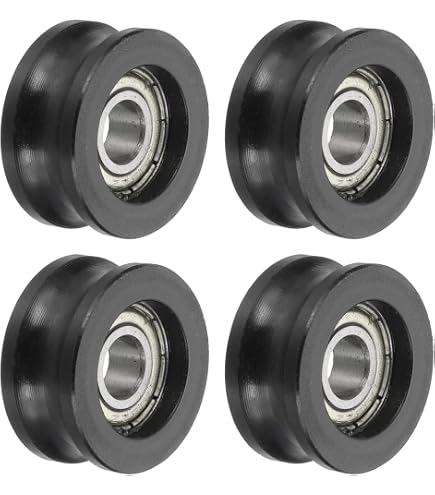 6 Roulettes Coulissantes U 5x20x7mm - Pour Portes, Fenêtres, Tiroirs En Aluminium