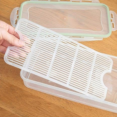 Awxy Caja de plástico para guardar bolsitas de frutas, rectangular ...