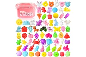 UUSYCUN 72PCS Mochi Squishy Toys for Party Favors, Mochis Squishies Bulk, Sensory Fidget Toys for Stress Relief, Kids, Adults, Girls, Treasure Boxes, Classroom Prizes, Goodie Bags, Pinata Stuffers