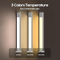 2 Pack Under Cabinet Lighting, 3 Color Temperatures