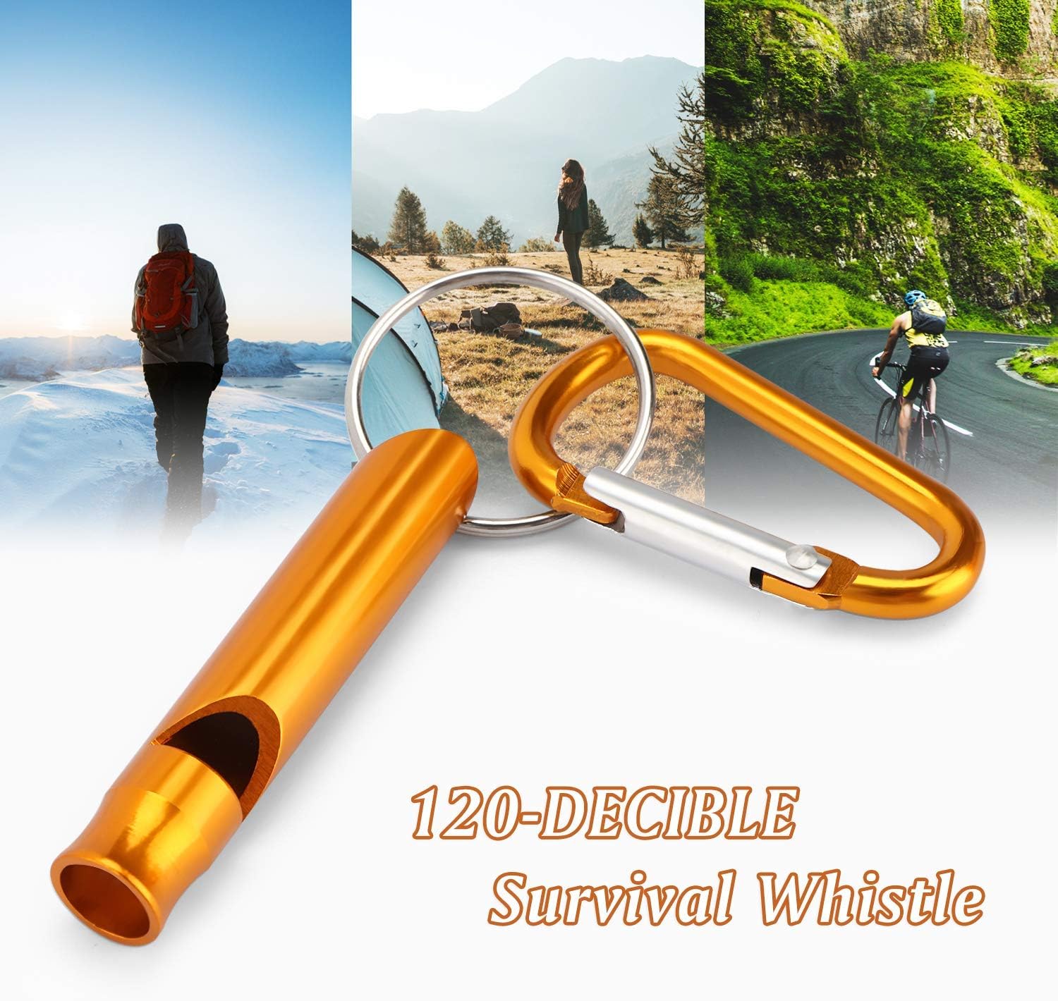 AMOYON Emergency Bivy Sack, Survival Sleeping Bag Emergency Blanket Lightweight and Compact Survival Gear for Outdoor, Hiking, Camping with Portable Drawstring Bag + Whistle + Carabiner(orange-one pack) : Sports & Outdoors