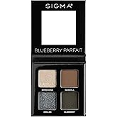Sigma Beauty Quad Eyeshadow Palette – Makeup Eyeshadow Quad with a Buttery Soft Formula and Buildable, Blendable Shades for a Flawless Eye Look, Designed for All Day Wear (Blueberry Parfait)
