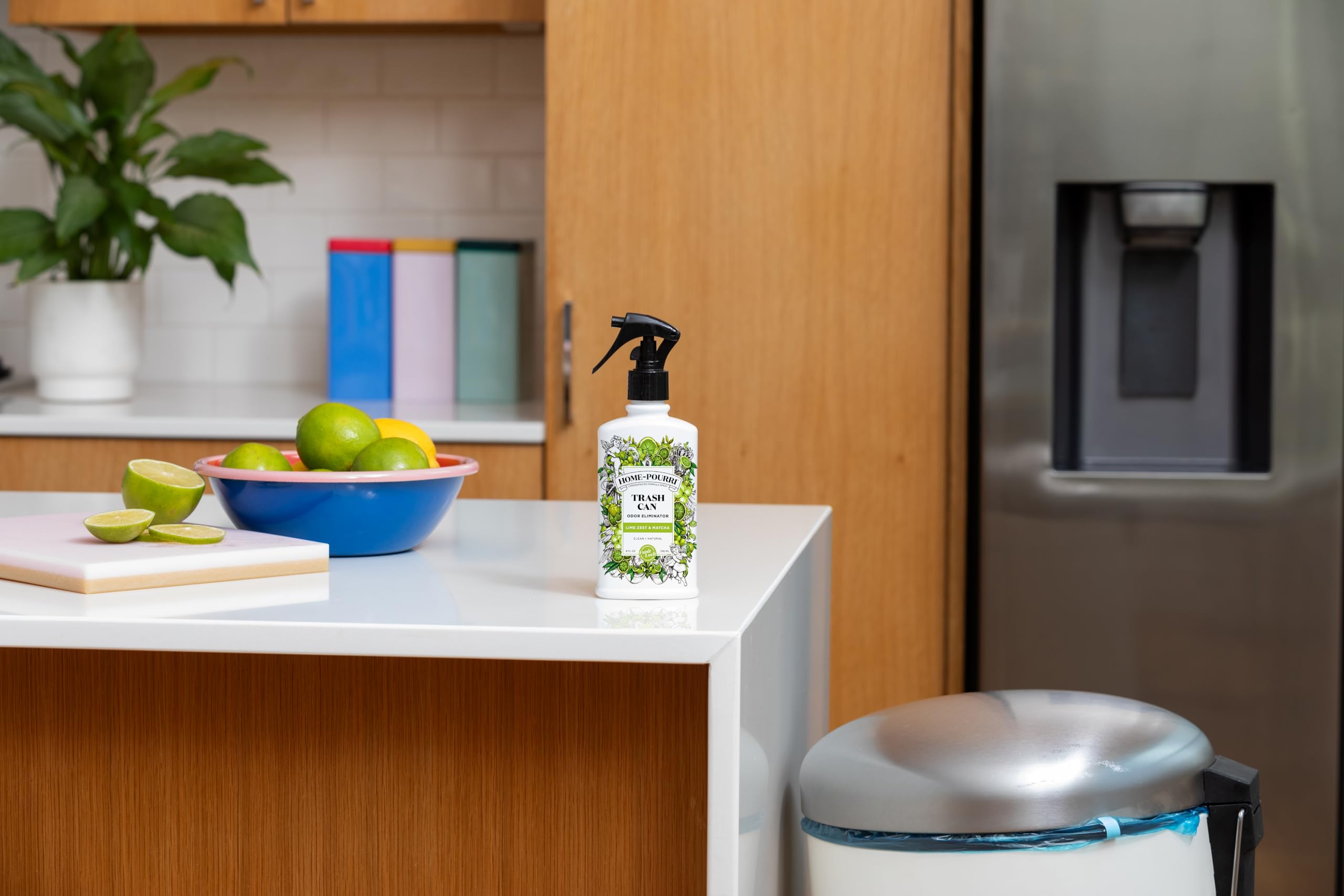 Home-Pourri Trash Can Odor Freshener, 8 Fl Oz - Lime Zest and Matcha