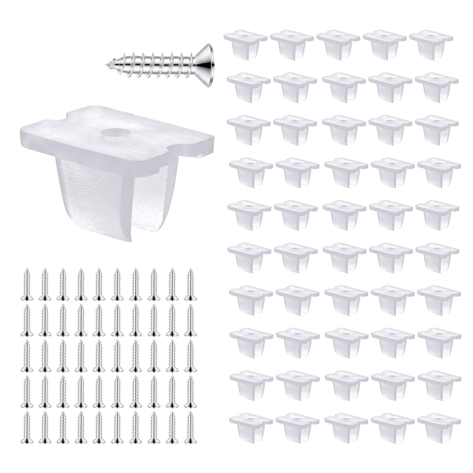 INCREWAY Neon Rope Light Mounting Brackets, 50PCS Waterproof LED Strip Mounting Clips Holder Mounting Bracket Neon Fixing Clamps for Neon Lights