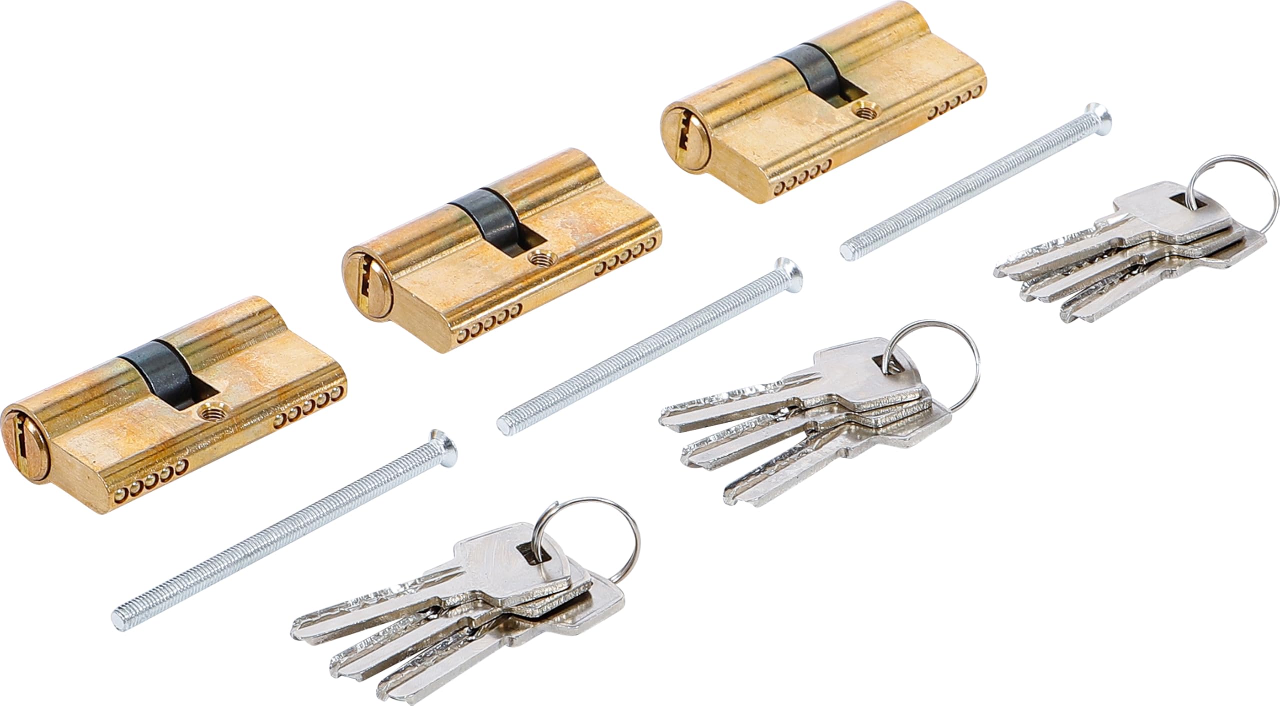 BGS Diy 8092 | Brass Cylinder Lock | simultaneous locking | 15 pcs.