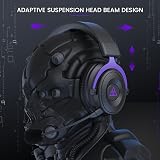 EKSA E900 Wired Gaming Headset Purple – 50mm Driver, Detachable Mic, view 2
