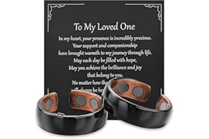 MagEnergy 2PCS Copper Rings for Men & Women, 99.9% Pure Copper Magnetic Adjustable Thumb Ring with Strong Magnet, Jewelry Gift with Present Box