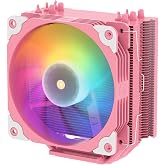 Vetroo V5 Pink CPU Air Cooler with 5 Heat Pipes | 120mm FDB PWM Processor Cooling for Intel LGA 1851/1700/1200/115X AMD AM5/AM4, Addressable RGB Lights Sync