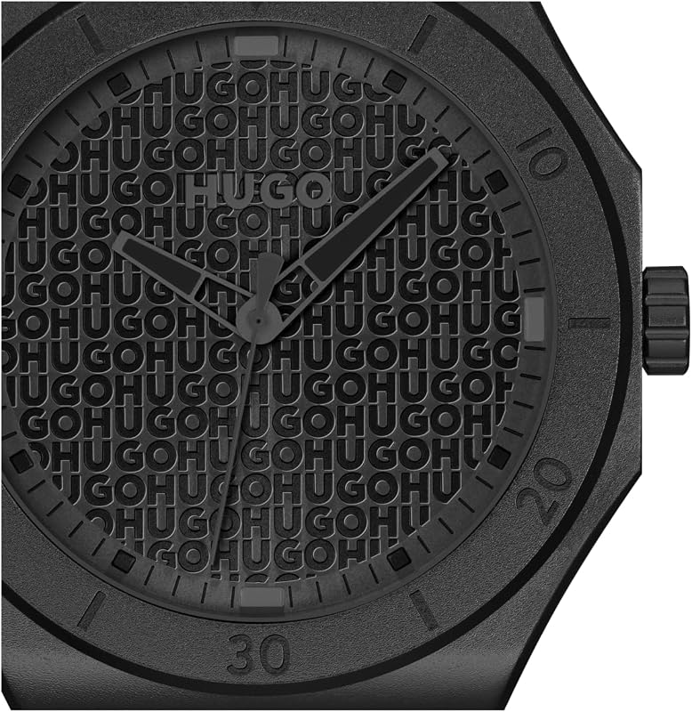 Montre à Mouvement à Quartz Trois Aiguilles pour Homme Collection #Grail Light avec Bracelet en Silicone Noir - 1530396