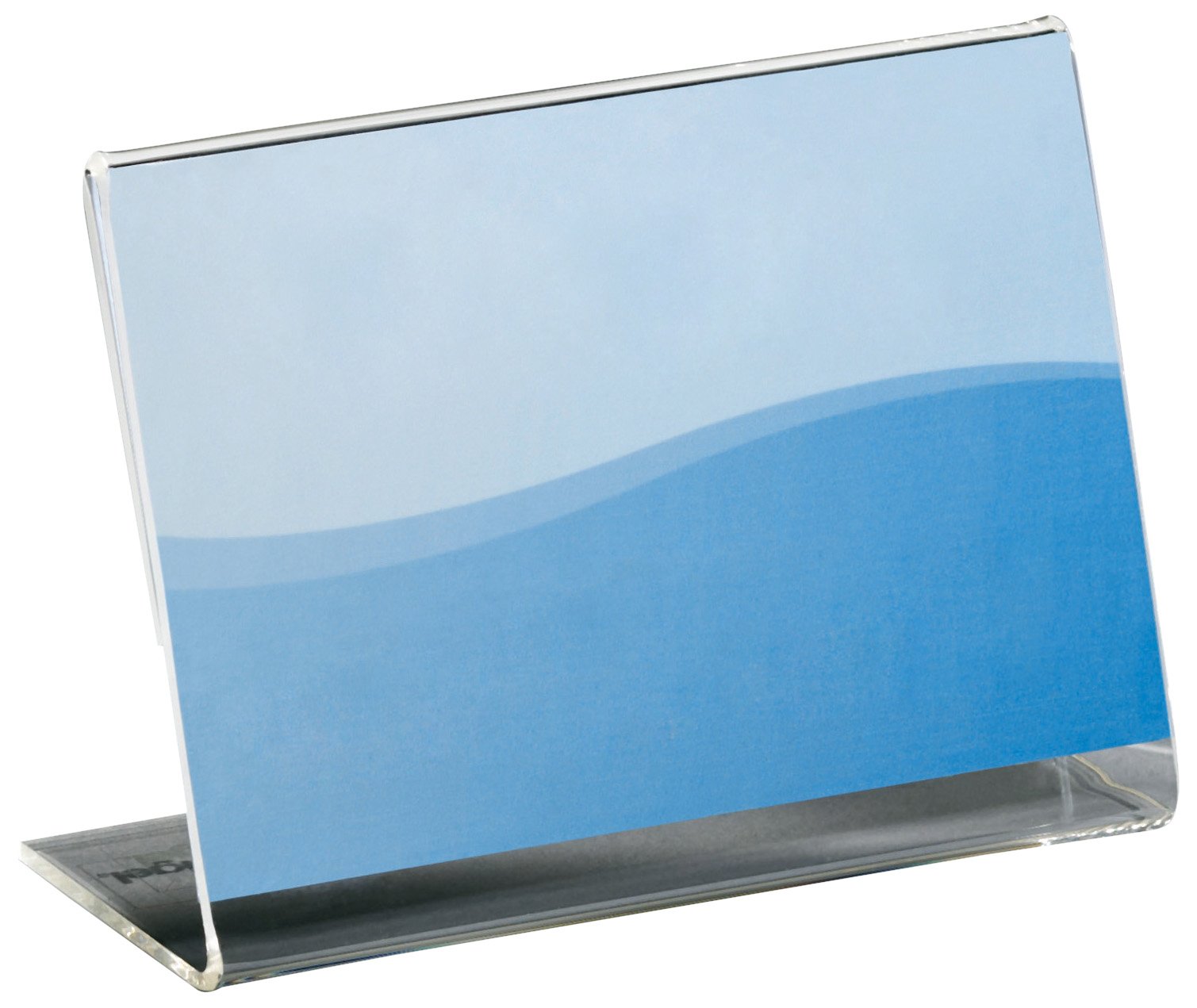 SIGEL PA107 Sign Holder, slanted, for 9 x 6 cm, single-sided presentation, acrylic, transparent, 10 Pieces