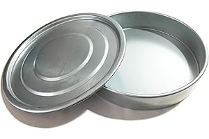 KimLab Economy Test Sieve Catch Pan and Lid for Chrome Plating Steel Frame 8"/20cm Diameter Sieve
