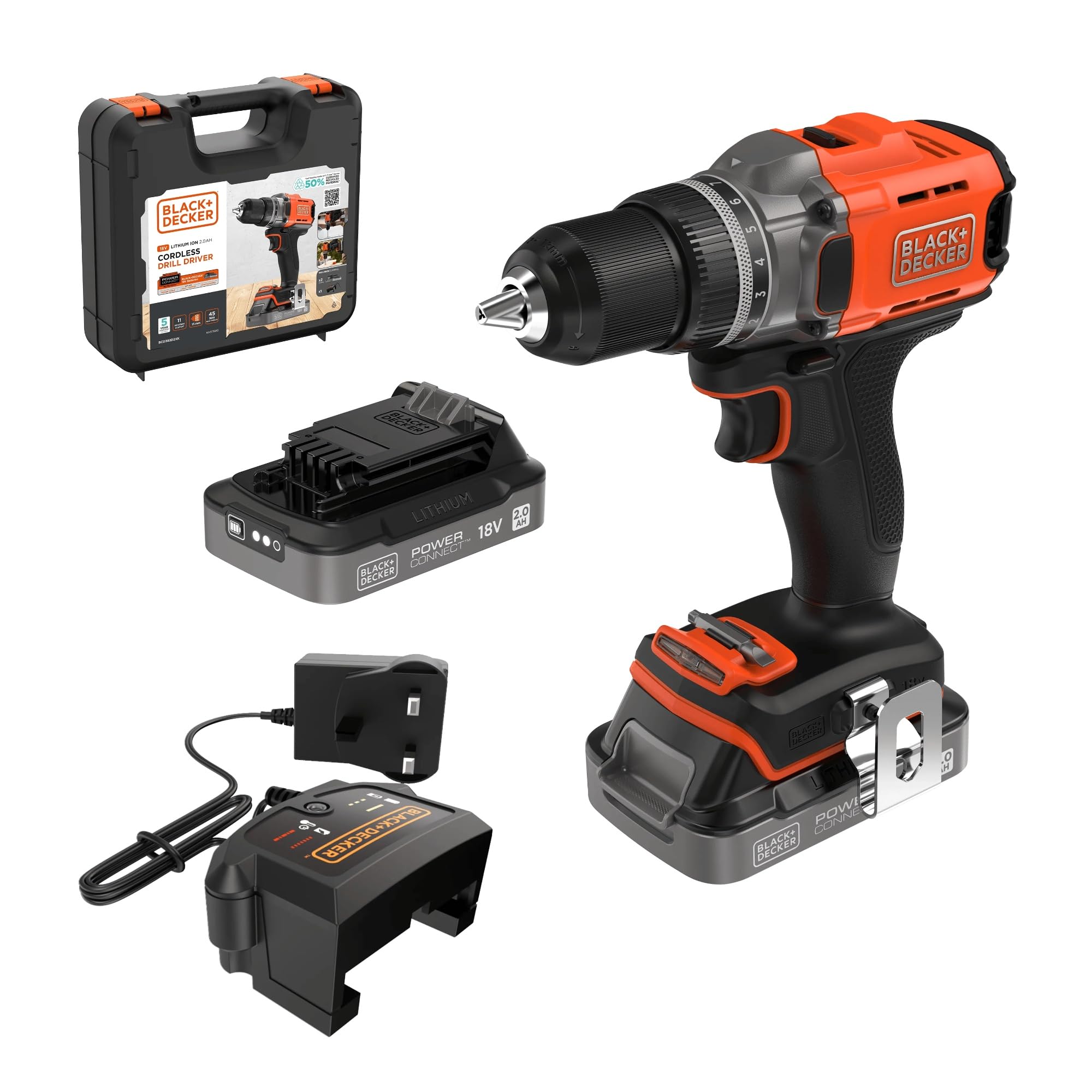 BLACK+DECKER 18V Cordless Dril...