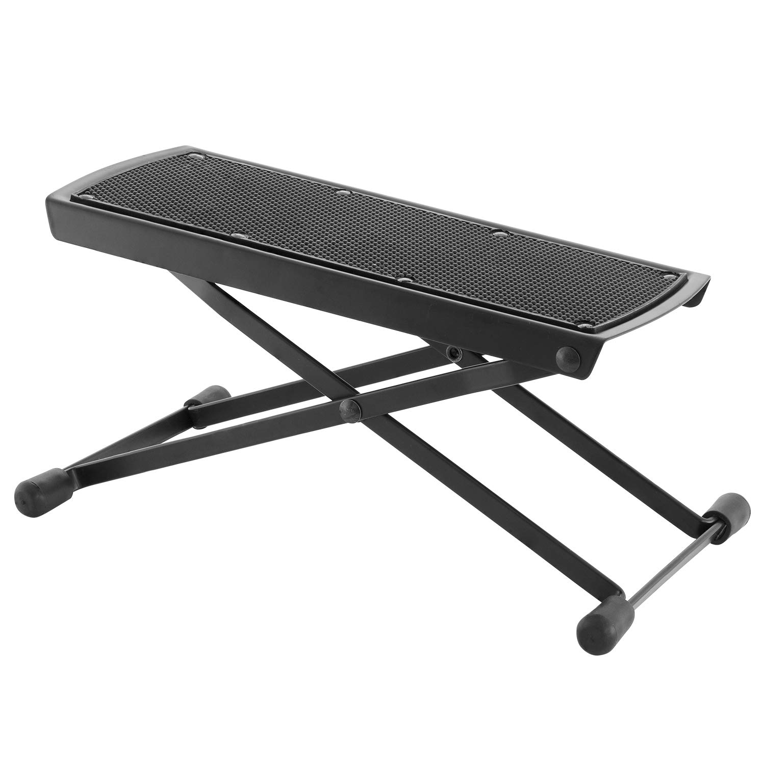 World Rhythm Guitar Footstool - Folding Foot Rest in Black, Guitar Foot Step