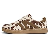 LUCKY STEP Women Classic Retro Gum Sole Fashion Sneakers Casual Tennis Skate Shoe Genuine Leather Walking Footwear Anti Slip Trainers