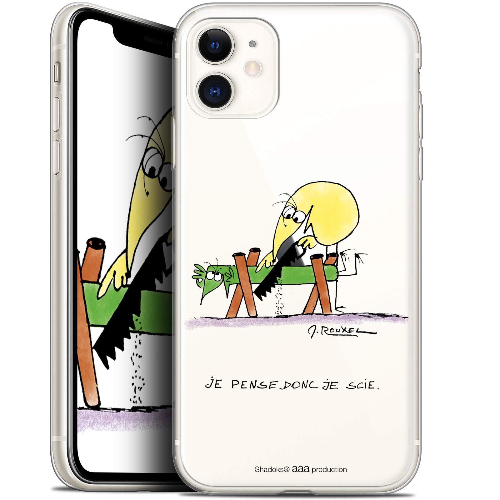 Ultra Slim Case for 6.1-Inch Apple iPhone 11 with Shadoks Je Think So Design