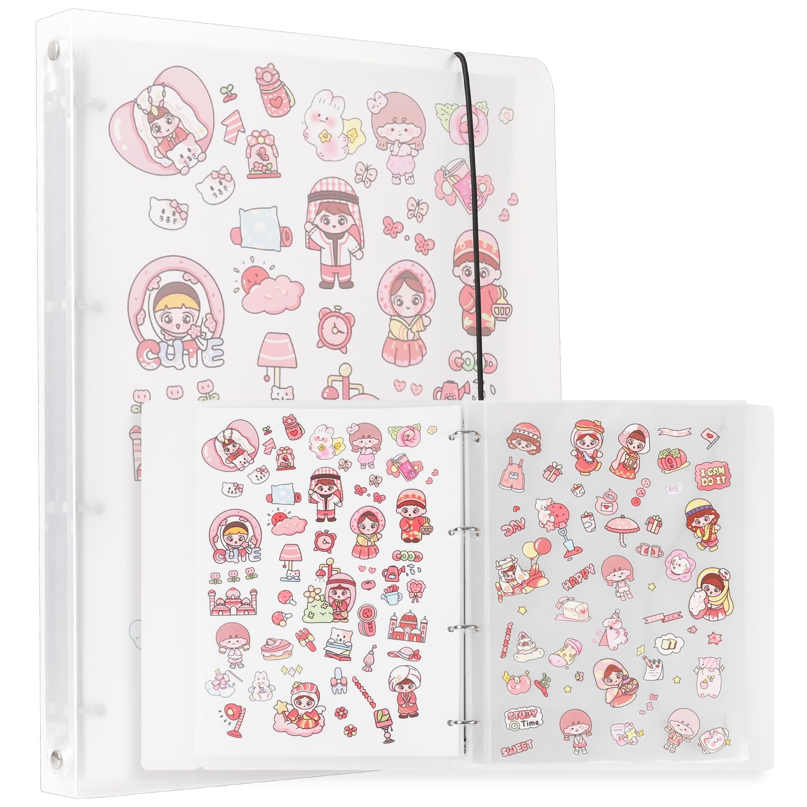Blank Sticker Book Collecting Album A4 Reusable Sticker Collecting 9.65 ...