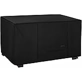 NettyPro Fire Pit Cover Rectangular Waterproof Outdoor Firepit Cover for Gas Propane Fire Pit Table Rectangle, 42 x 24 x 24 inch, Black