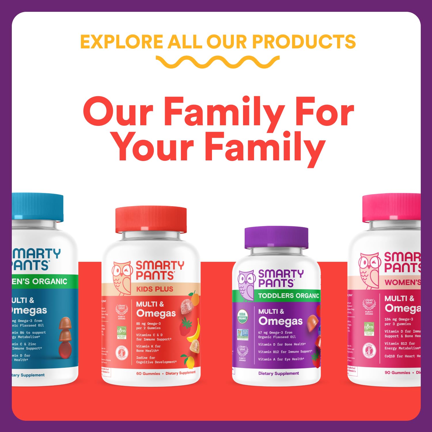 SmartyPants Kids Immunity Elderberry Gummies: Kids Immune Support Supplement, Vitamin C, Vitamin D, Vitamins B6 & B12 and Zinc, Gluten Free, Elderberry Flavor, 60 Count (30 Day Supply)