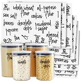Talented Kitchen Pantry Labels for Food Containers - 157-Piece, Black Script Vinyl - Jar &amp; Bin Labels &amp; Food Storage Organization Stickers