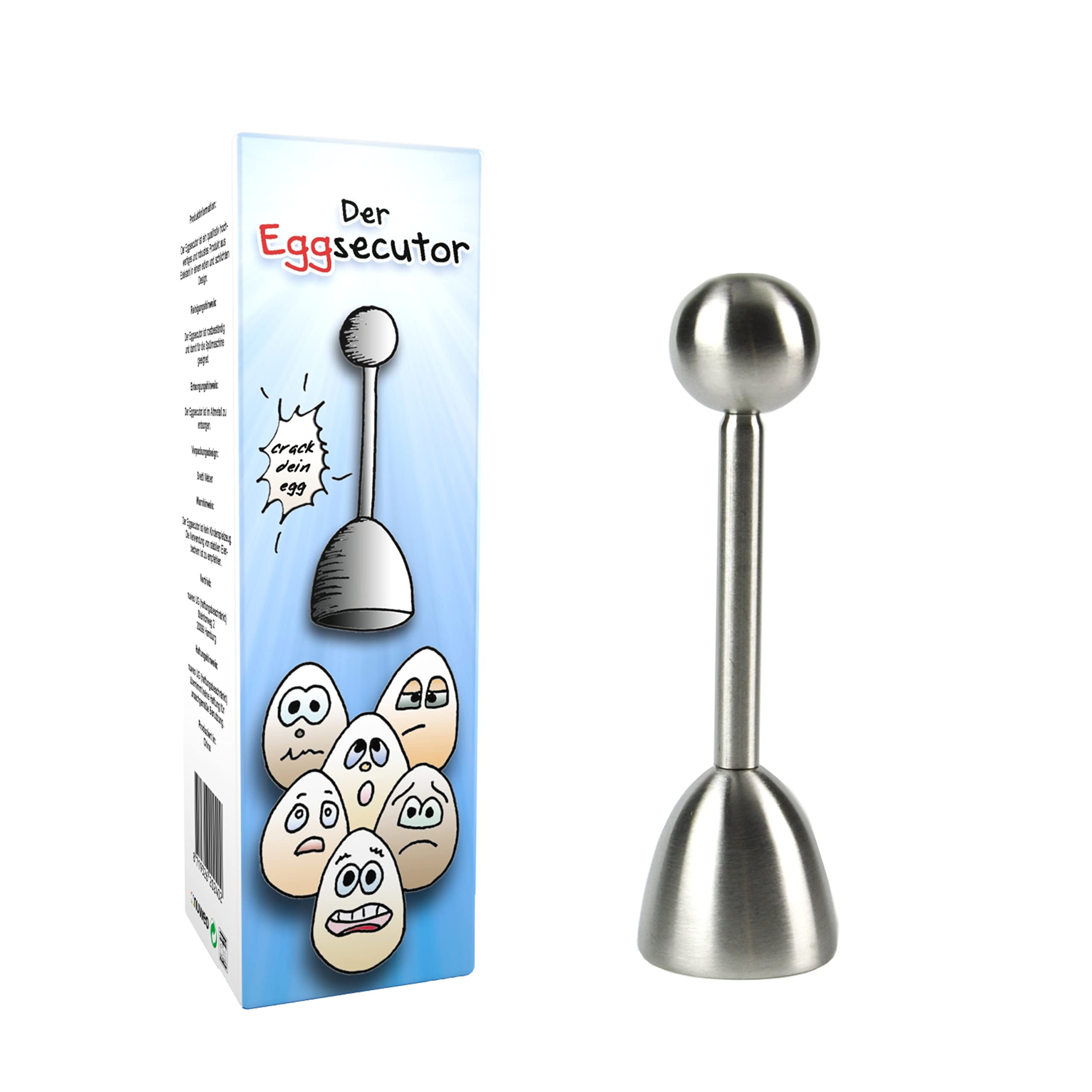 The Eggsecutor - egg topper made of first-class stainless steel | time-saving egg topper | bonus:Free eBook with irresistible egg recipes
