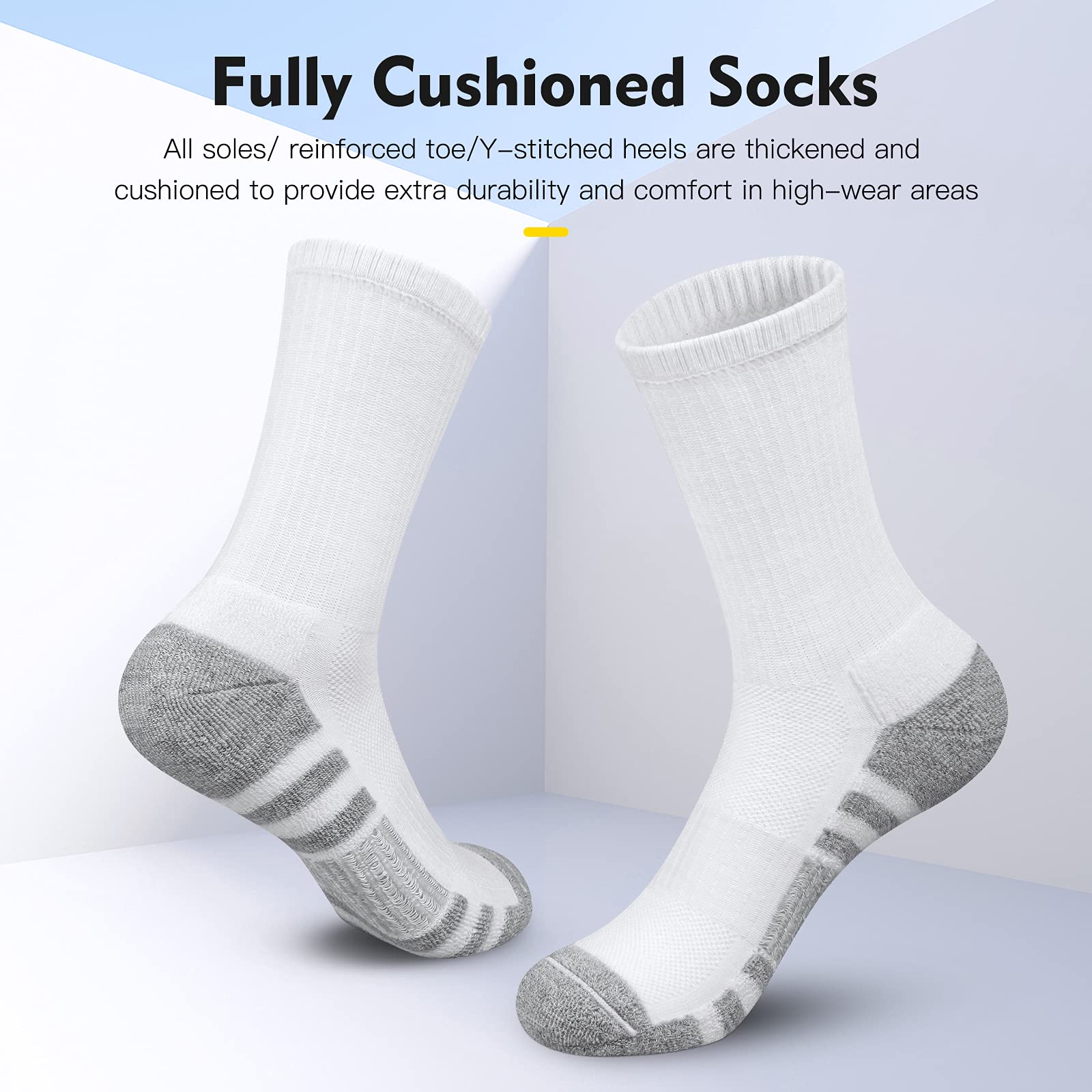 JellyBaby Athletic Sock Cushion Running Socks Performance Breathable Crew Socks Outdoor Sports Sock
