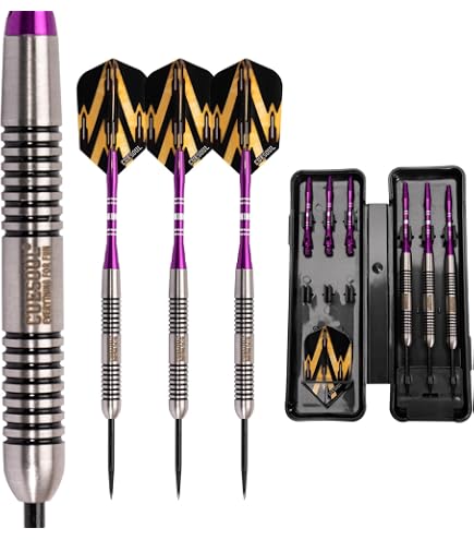 Amazon.com : Winmau Advance 500 Series Red 22g Steel Tip Darts Set