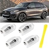 No Fade Car Door Lights Logo Projector - Clear LED Welcome Lights Projector Car Accessories Compatible with Infiniti G/M/Q/FX/EX/QX Series - 4pcs
