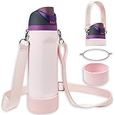 Silicone Boot Set for Owala Water Bottle 24 oz, 32 oz, 40 oz - Includes Non-Slip Sleeve, Shoulder Strap & Handle Strap, Perfect Owala Accessories, Fits Owala Tumbler, Owala FreeSip, Candy Coated