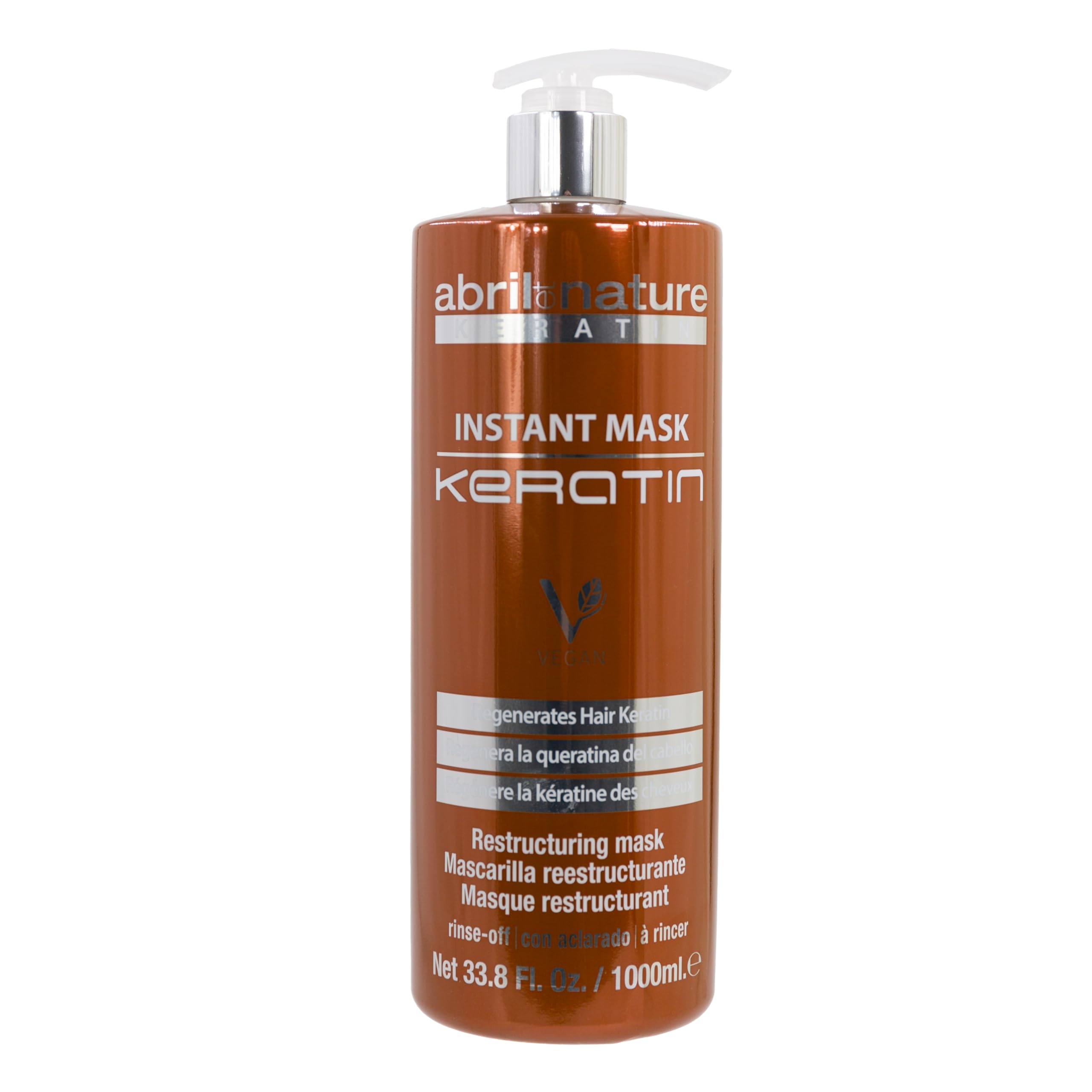 abril et nature - Ultra Fast Keratin Hair Mask - Nourishes, Strengthens, and Regenerates Hair Fiber - Repairs Damaged and Brittle Hair - Smooth and Shiny Appearance - 1000 ml