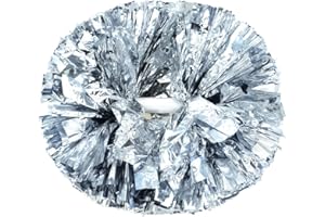 Lovecheer 2PCS/6PCS Metallic Pom Poms Cheerleading with Baton Handle Cheer Pompoms for Kids Adults Team Sports Spirit Party Cheering