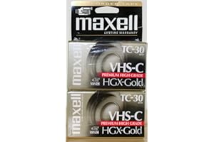 Maxell 203020 HGX-GOLD TC-30 Camcorder Video Cassette, 2 Pack