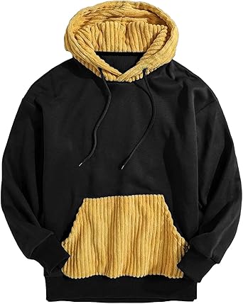 colorblock sewing patchwork fleece hoodie