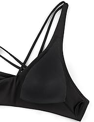 CRZ YOGA Womens V Neck Bikini Tops Twist Front