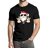 ELDPS Christmas Shirts for Men: Merry and Bright T Shirt Christmas Graphic Tee Shirt Xmas Holiday Casual Tee Tops