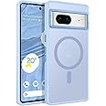 BENTOBEN for Google Pixel 7 Case - Translucent Matte Magnetic Slim Thin Shockproof Protective Phone Cover for Pixel 7 6.4", Light Blue