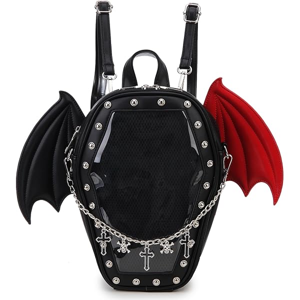 Amazon.com: ENJOININ Gothic Ita Bag Backpack with Bat Wings  display picture 1