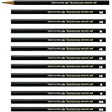Tombow Mono J Professional Highest Quality Drawing Drafting Pencils (6 degree Mix-HB/B/2B/4B/H/2H) Pack of 12 Pencils