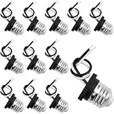 DALQUIS 12Pcs E26 Medium Base Socket Pigtail with 15cm Cable | Screw-in Male Adapter | LED Ceiling Fixtures &amp; Recessed Downlights