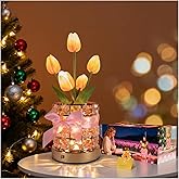 YWYWLED Magic Blooms for Every Moment USB Rechargeable Remote-Controlled Tulip Crystal Lamp, 12 Color Changing, 4 Flash Modes, Perfect for Home Decor, Gifts for Mom, Wife, Girlfriend, and Sister