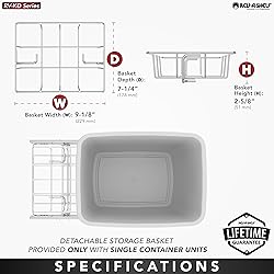 Rev-A-Shelf RV-18KD-17C S Double 35 Quart Sliding