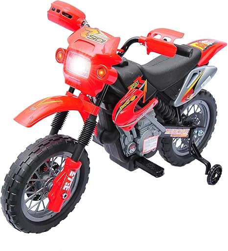 battery powered dirt bike with training wheels