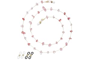 ERNAULO Glasses Chain for Women Eye Glasses Holders Around Neck Natural Crystal Eyeglasses Strap Sunglass Chains for Women