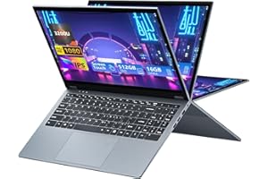Tunhail 15.6 inch 2 in 1 Laptop, Touchscreen Laptop Ryzen R3-3200U (up to 3.5 GHz), Laptop 16GB RAM 512GB SSD, 1920X1080 FHD, WiFi 5 BT5.1 Backlit Keyboard, 360° Rotating Touch Screen