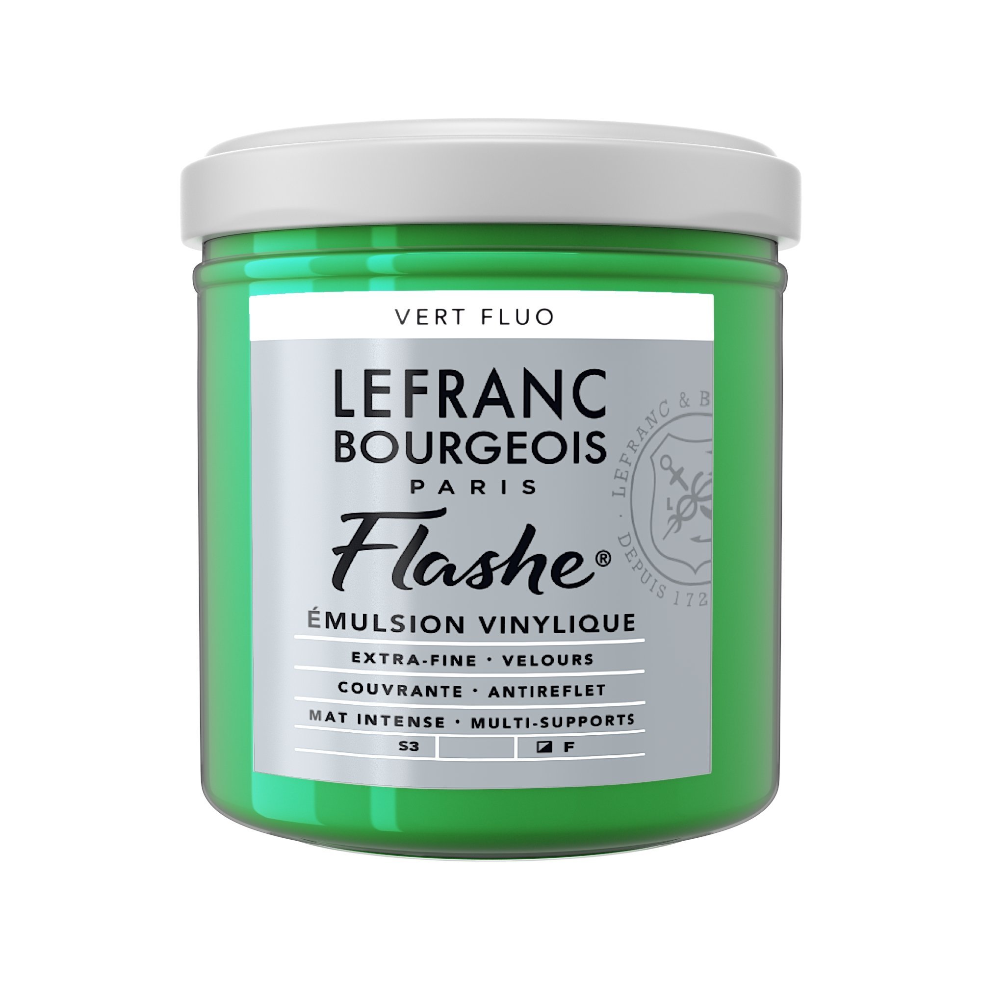 Lefranc Bourgeois Acrylic Vinyl Emulsion, Fluorescent Green, 125ml Tube-Vinylfarbe — image 1