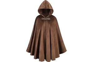 TOONRAIN Men's Adult Medieval Cloak Hoodie Retro Role Playing - Renaissance Cape Costume