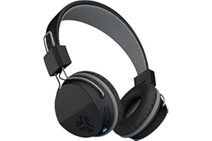 JLab Neon Bluetooth Folding On-Ear Headphones | Wireless Headphones | 13 Hour Bluetooth Playtime | Noise Isolation | 40mm Neodymium Drivers | C3 Sound (Crystal Clear Clarity) | Black