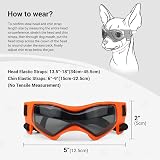 Enjoying Dog Goggles UV Protection Small Breed Soft TPU Frame Orange view 4