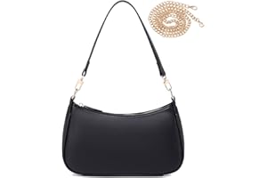 Shoulder Bag for Women Y2K Handbag PU Leather Classic Clutch Small Black 90s Purse