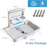 Modunful Horizontal Baby Changing Station Wall Mounted with Safety Strap view 5